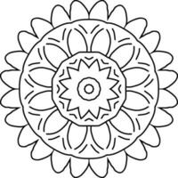 Blume Mandala Färbung Seite zum Erwachsene vektor