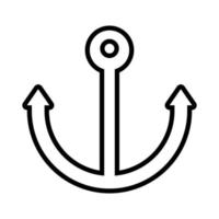 Symbol für die Ankerlinie im maritimen Stil vektor