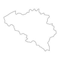 mycket detaljerad belgisk karta med gränser isolerade på bakgrunden vektor