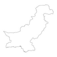 sehr detaillierte pakistan karte mit grenzen auf hintergrund isoliert vektor