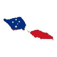 Samoa-Flagge einfache Illustration für Unabhängigkeitstag oder Wahl vektor