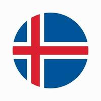 Island-Flagge einfache Illustration für Unabhängigkeitstag oder Wahl vektor