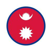 Nepal flagga enkel illustration för självständighetsdagen eller valet vektor