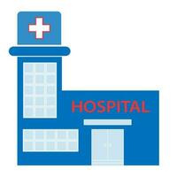 flache Design Gesundheitskrankenhaus Ikone. medizinisches Konzept mit Krankenhausgebäude vektor