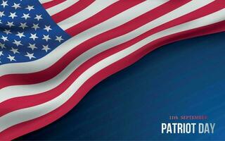 Vektor Banner mit amerikanisch Flagge und Text Patriot Tag