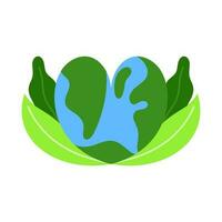 Erde Tag Element Illustration, Grün Energie zum nachhaltig Entwicklung Technologie. gehen Grün und recycelbar Symbol vektor