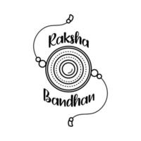 Happy Raksha Bandhan-Armband mit Kugellinien-Stil vektor