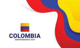 Kolumbien Unabhängigkeit Tag Veranstaltung feiern Hintergrund vektor
