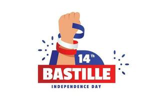 Bastille Unabhängigkeit Tag Veranstaltung feiern vektor