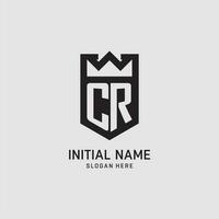 Initiale cr Logo Schild Form, kreativ Esport Logo Design vektor