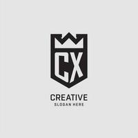 Initiale cx Logo Schild Form, kreativ Esport Logo Design vektor