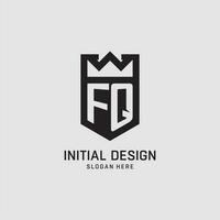 Initiale fq Logo Schild Form, kreativ Esport Logo Design vektor