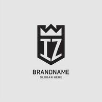 Initiale iz Logo Schild Form, kreativ Esport Logo Design vektor