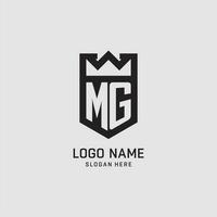 Initiale mg Logo Schild Form, kreativ Esport Logo Design vektor