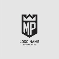första smp logotyp skydda form, kreativ esport logotyp design vektor