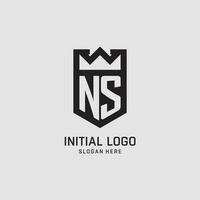 Initiale ns Logo Schild Form, kreativ Esport Logo Design vektor