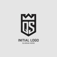 Initiale qs Logo Schild Form, kreativ Esport Logo Design vektor