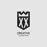 Initiale xx Logo Schild Form, kreativ Esport Logo Design vektor