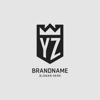 Initiale yz Logo Schild Form, kreativ Esport Logo Design vektor