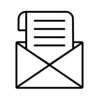 Briefumschlag Mail senden Linienstil-Symbol vektor