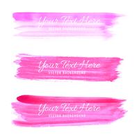 Handgjord akvarell stroke rosa nyans design vektor