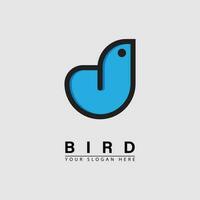 minimal fågel logotyp ikon vektor