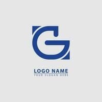 minimal första brev g logotyp ikon vektor