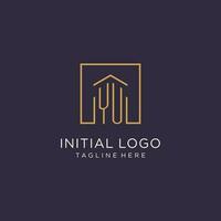 du Initiale Platz Logo Design, modern und Luxus echt Nachlass Logo Stil vektor