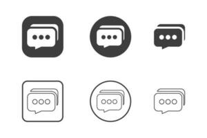 Plaudern Symbol Design 6 Variationen. isoliert auf Weiß Hintergrund. vektor