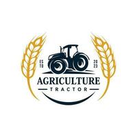 Traktor Bauernhof Landwirtschaft Logo Design Vektor Illustration