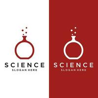 Wissenschaft Labor Logo Vorlage Design mit Molekül Blase mit modern Konzept.Logo zum Geschäft, Labor, Wissenschaft. vektor