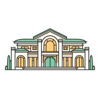 das Luxus von Zuhause ein Bild von ein elegant und anspruchsvoll Villa Logo vektor