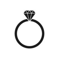 Diamantring-Symbol vektor