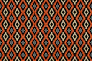 ethnisch Ikat Stoff Muster geometrisch Stil.afrikanisch Ikat Stickerei ethnisch orientalisch Muster schwarz Hintergrund. abstrakt, Vektor, Illustration. Textur, Kleidung, Rahmen, Dekoration, Teppich, Motiv. vektor