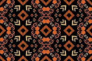 ethnisch Ikat Stoff Muster geometrisch Stil.afrikanisch Ikat Stickerei ethnisch orientalisch Muster schwarz Hintergrund. abstrakt, Vektor, Illustration. Textur, Kleidung, Rahmen, Dekoration, Teppich, Motiv. vektor