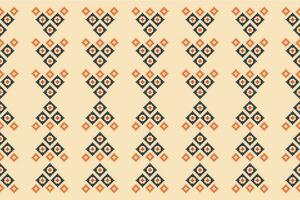 etnisk geometrisk tyg mönster korsa stitch.ikat broderi etnisk orientalisk pixel mönster brun grädde bakgrund. abstrakt, vektor, illustration. textur, ram, dekoration, motiv, siden tapet. vektor