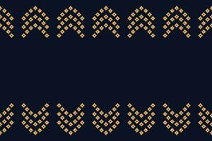 ethnisch geometrisch Stoff Muster Kreuz Stich.ikat Stickerei ethnisch orientalisch Pixel Muster Marine Blau Hintergrund. abstrakt, vektor, illustration. Textur, Kleidung, Rahmen, Dekoration, Motive, Seide Hintergrund. vektor