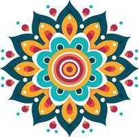 schön und bunt Mandala Kunst Illustration zum Mauer Dekor, Aufkleber und Dekoration vektor