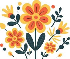 Blume Design Illustration zum Logo, Mauer Kunst, Aufkleber und Drucken. vektor