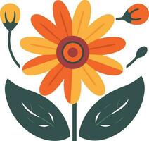 Blume Design Illustration zum Logo, Mauer Kunst, Aufkleber und Drucken. vektor