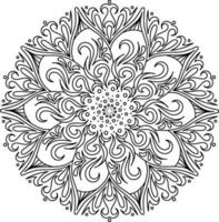 sömlös dekorativ mandala prydnad i etnisk orientalisk stil. cirkulär mönster i form av mandala för färgbok, mehendi, tatuering, dekoration och utskrift vektor