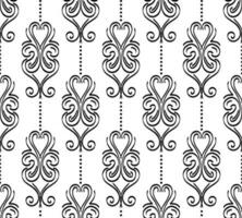 Monogramm Damast Ornament. Barock Hintergrund. nahtlos Vektor Hintergrund. schwarz und Weiß Blumen- Ornament. Grafik Muster zum Stoff, Hintergrund, Verpackung