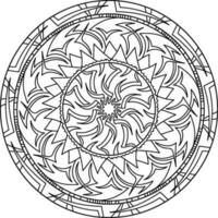 nahtlos dekorativ Mandala Ornament im ethnisch orientalisch Stil. kreisförmig Muster im bilden von Mandala zum Farbbuch, mehendi, Tätowierung, Dekoration und Drucken vektor