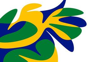 abstrakt Rio Flügel wellig Muster Hintergrund Brasilien Farben. Vektor Illustration