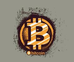 Bitcoin virtuell Währung Vektor Design Illustration