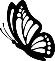 schwarz Schmetterling Design Hand gezeichnet. vektor