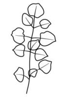 Linie Kunst Blätter botanisch Illustration vektor