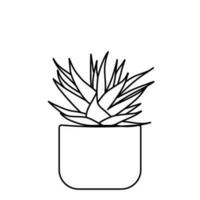 Kaktus Linie Kunst Kakteen Wüste Illustration Hand gezeichnet vektor