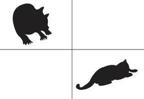 schwarze Katzen Symbol Design vektor