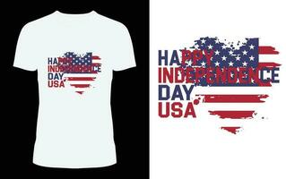 glücklich Unabhängigkeit Tag USA t Hemd Design vektor